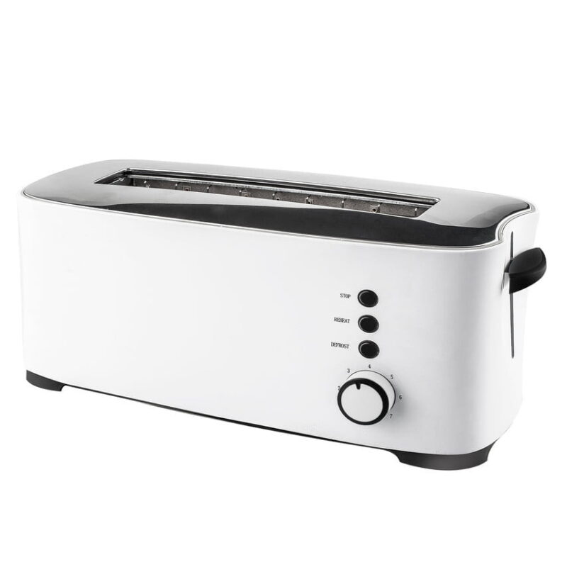 WHITE TOASTER 1000W LARGE KUKEN