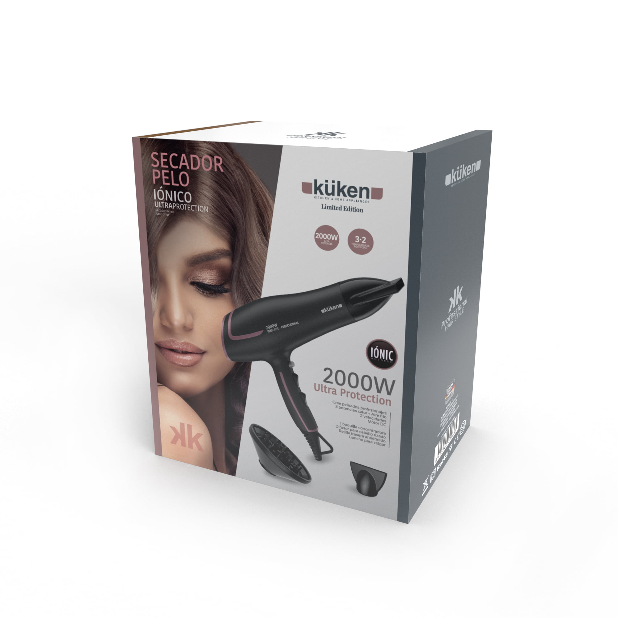 SECADOR PROFESIONAL IÓNICO 2000w. NEGRO - Imagen 2