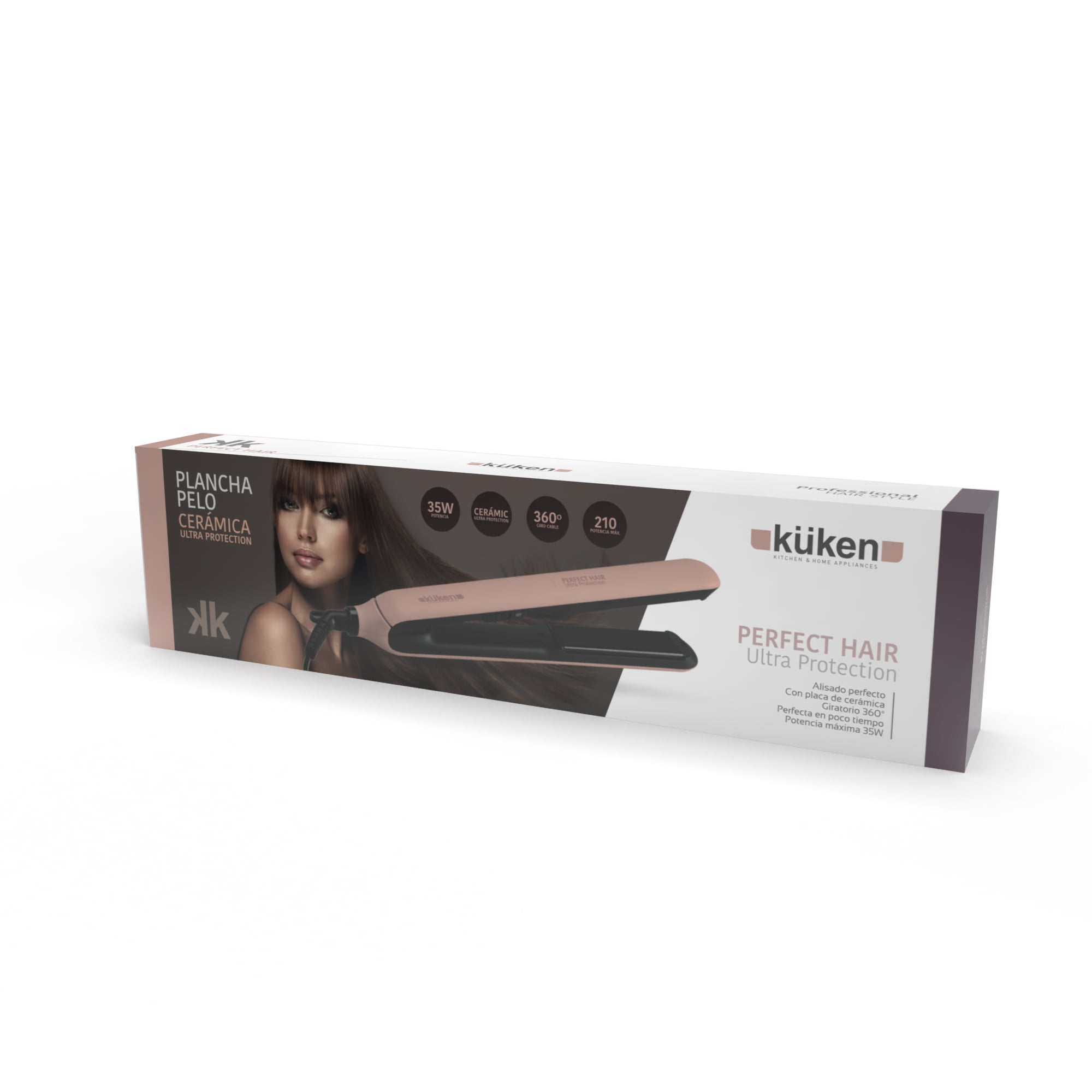PLANCHA DE PELO ALISAR CERÁMICA 35W KÜKEN - Imagen 3